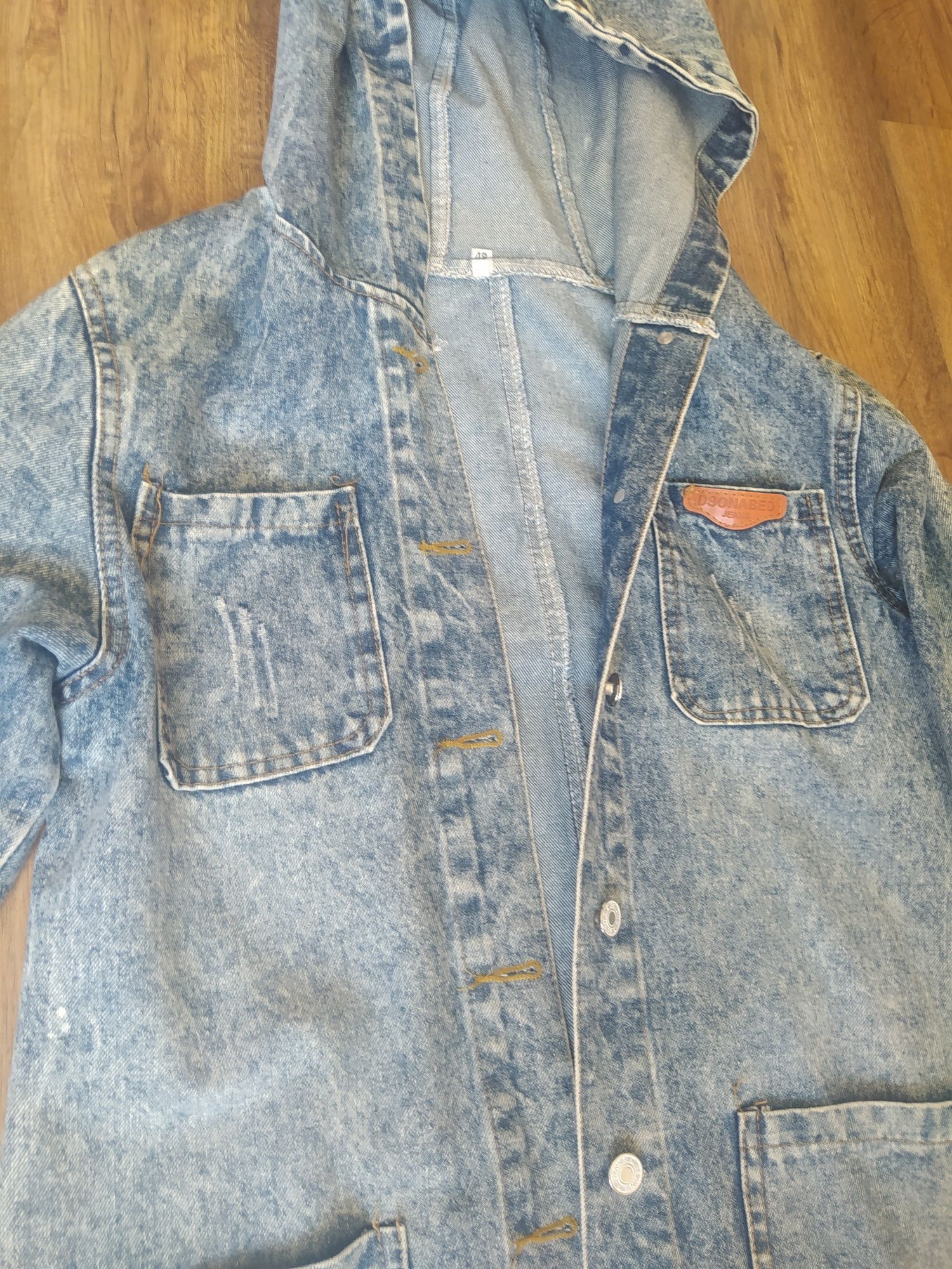 Удлиненная джинсовая куртка, курточка, джинсовка 46-48
