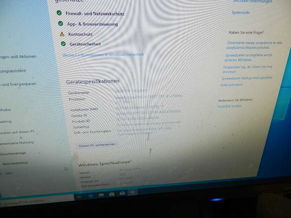 HP Prodesk 600 G3 mini Core i5-7500 pamięć 8GB DDR4 256GB SSD