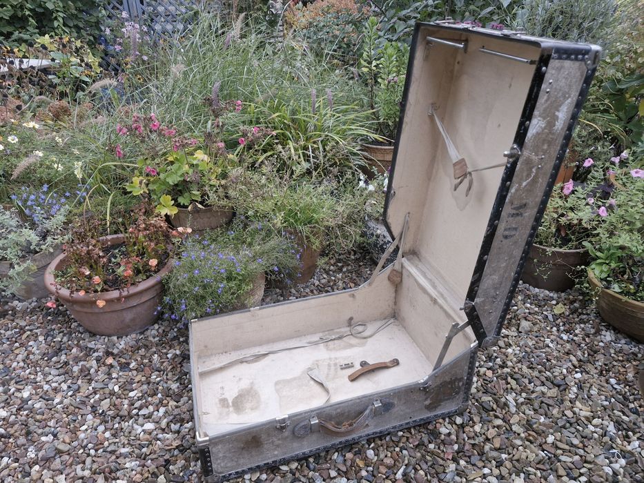 Stary Zabytkowy Kufer Podróżny XIX wiek