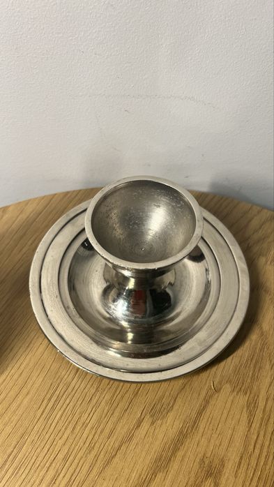 Ozdobny Pojemnik na Jajko lub Masło z Kogucikiem - Metalowy #1