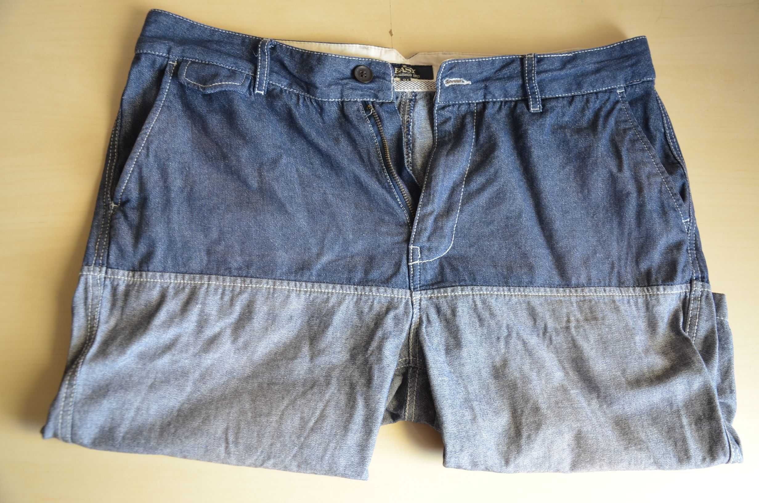 Spodenki krótkie męskie szorty jeansowe bermudy L