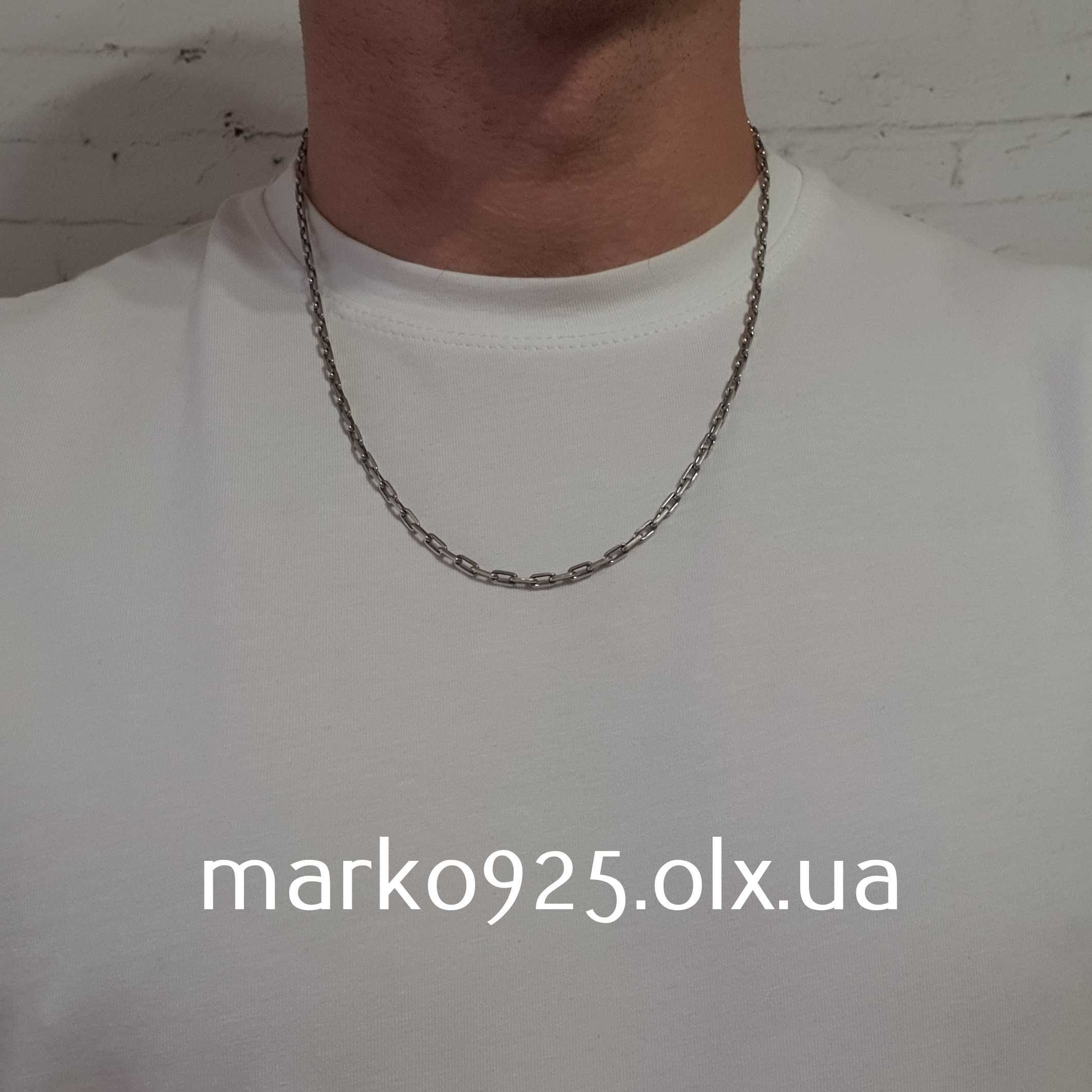 Срібний ланцюжок чоловічий якірне плетіння. Цепочка якірна срібло 925