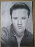 Elvis Presley portret w ołówku oprawiony obraz na prezent