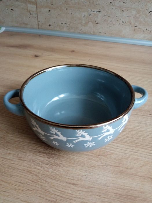 Bulionówki, miseczki świąteczne nowe