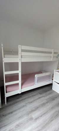 Beliche Ikea Mydal 90x200 Branco com colchões