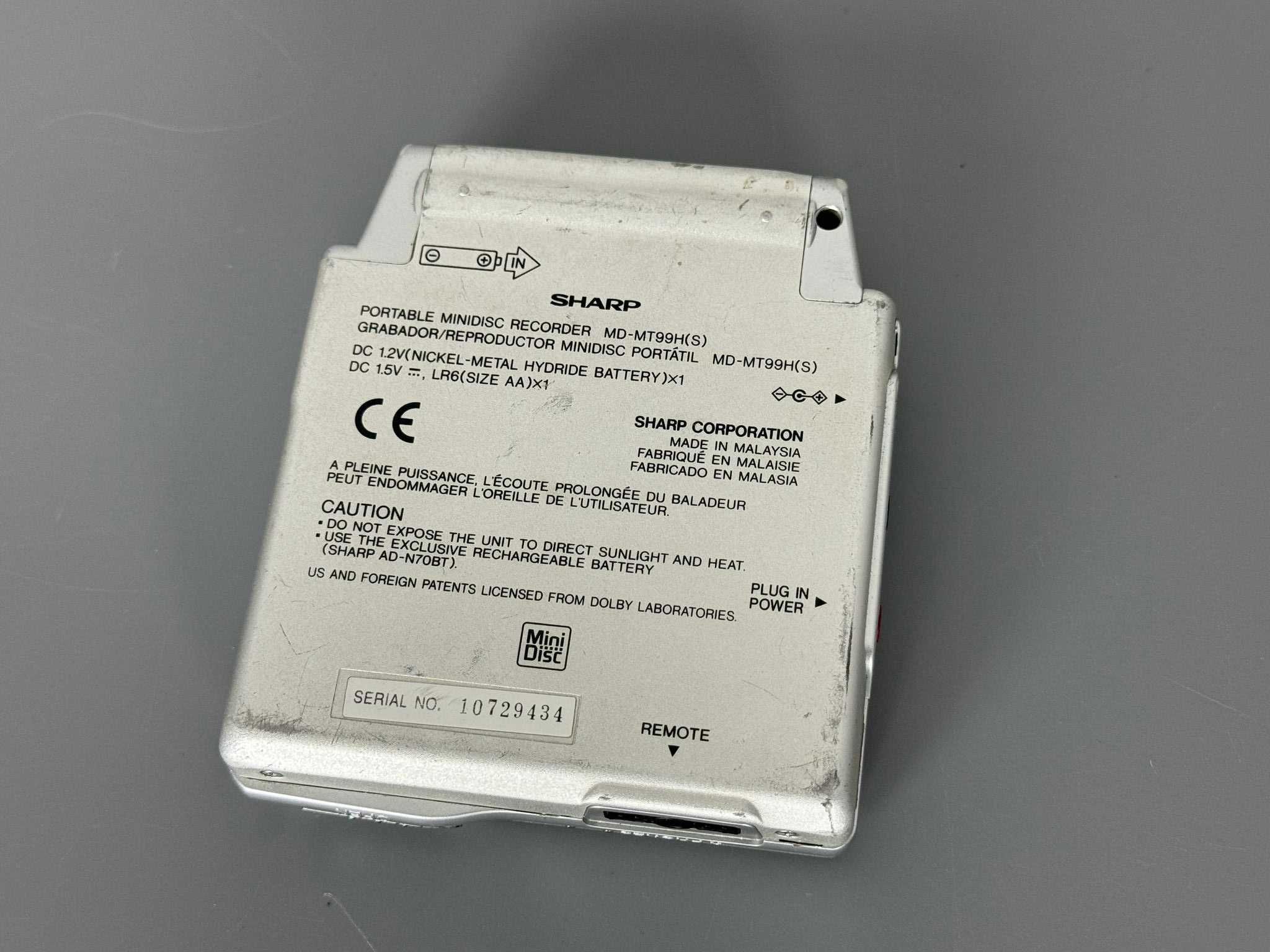 Odtwarzacz Nagrywarka Walkman MiniDisc Sharp MD-MT99 TOP MDLP