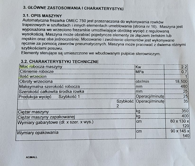 Frezarka na rowki trapezowe meble jaskółczy ogon