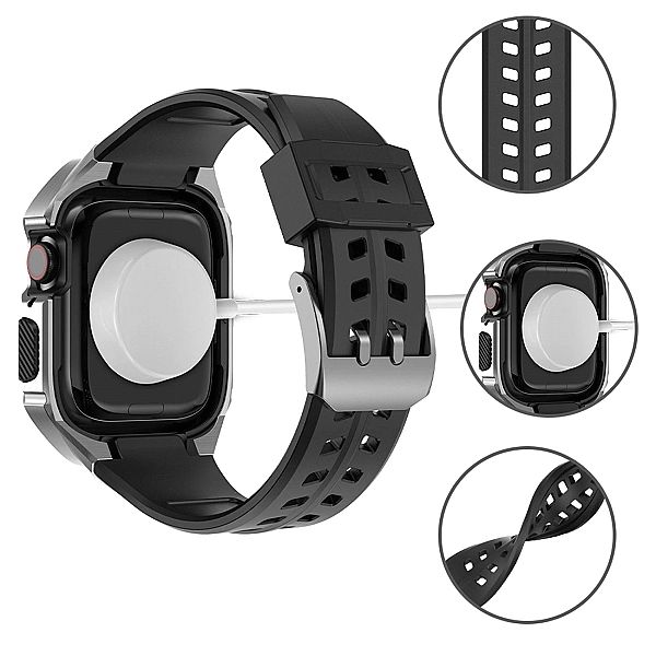 Kingxbar CYF136/2w1 pancerne etui Apple Watch SE, 6, 5, 4 (44 mm) ze s