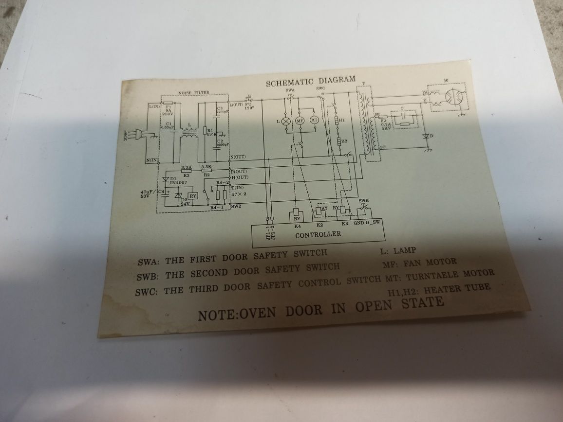 Transformator z mikrofalowki sprawnej działającej Jens 750w 1000w