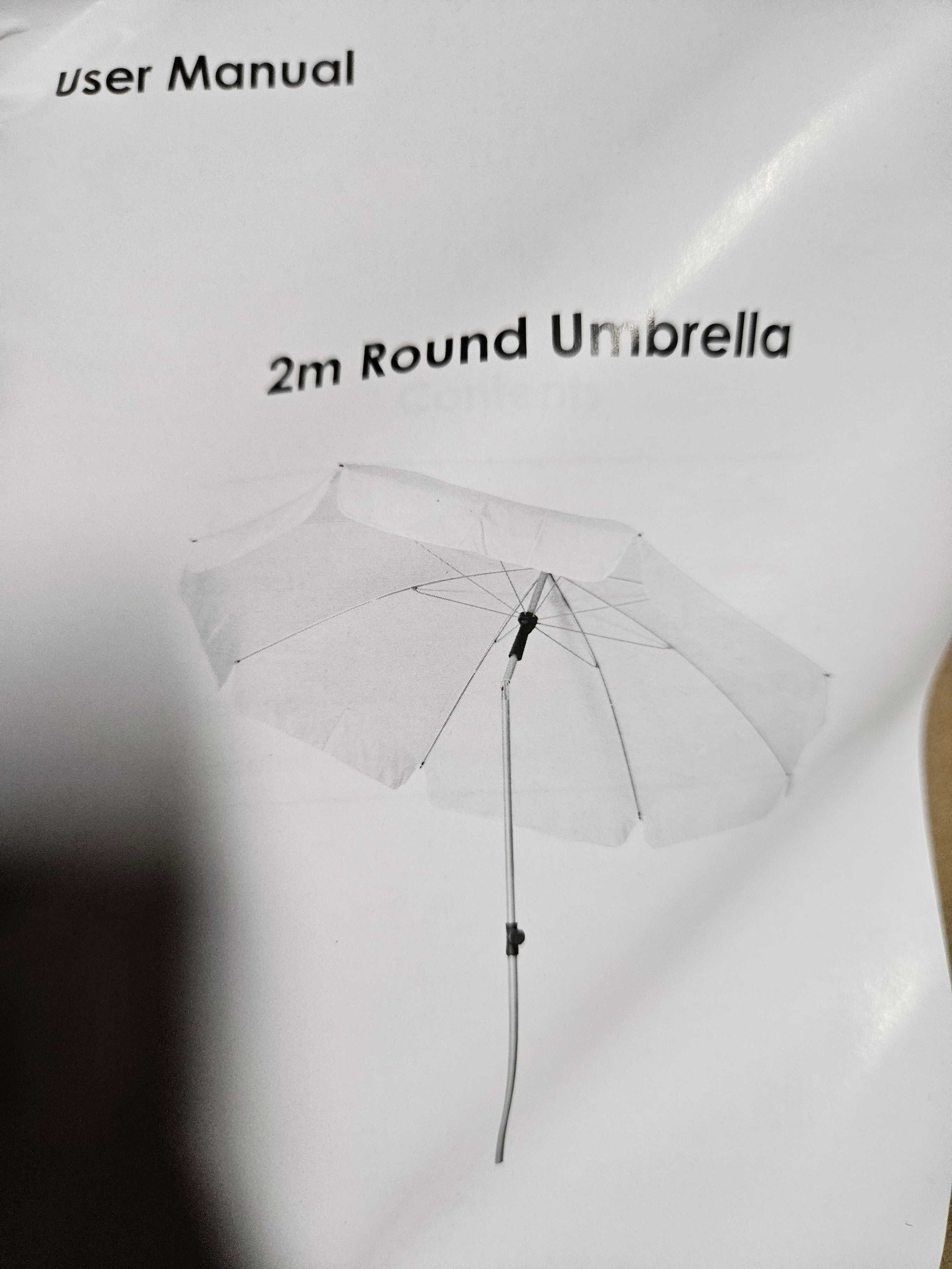 Nowy Parasol ogrodowy 2m regulowany