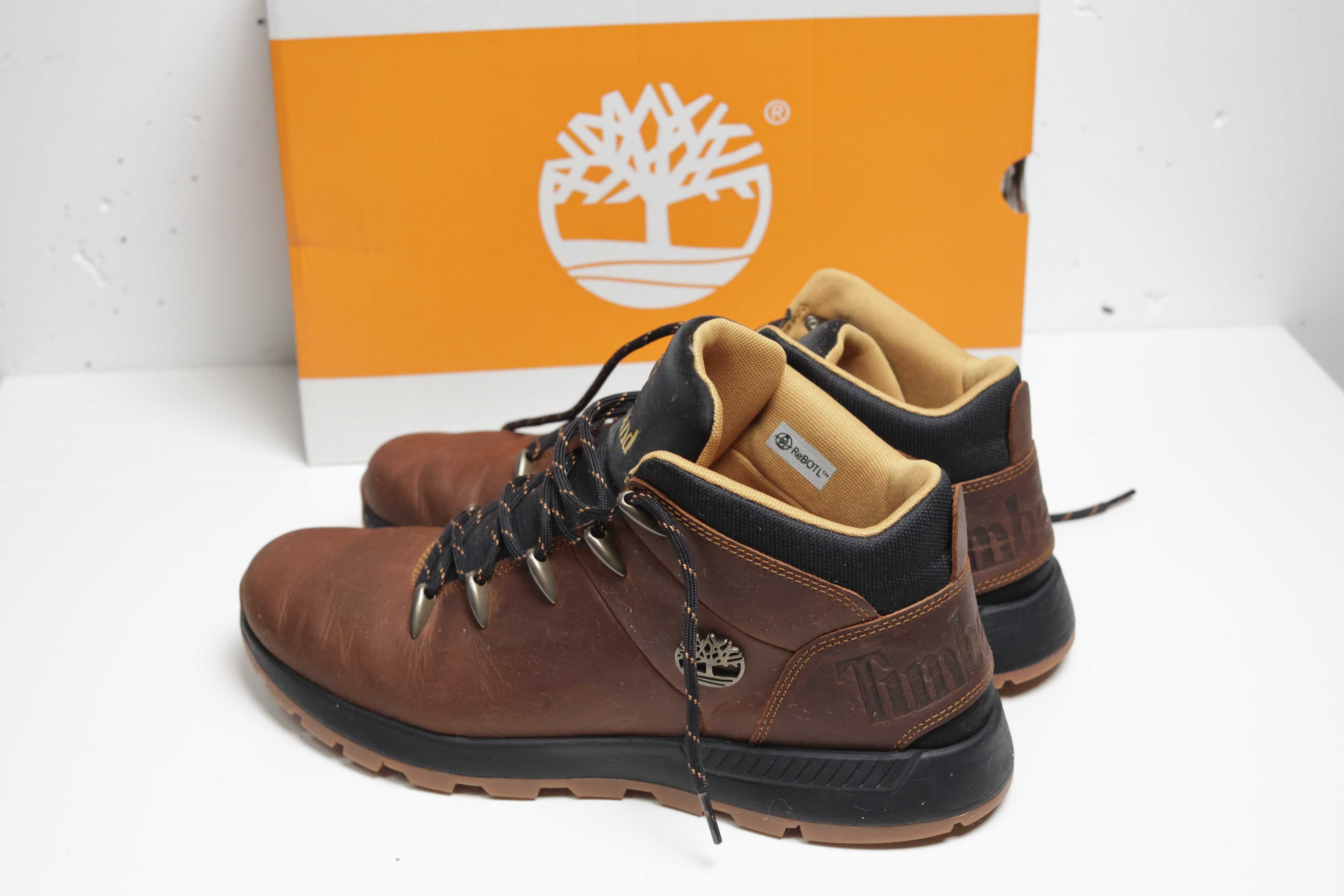 J.NOWE Timberland Męskie MID SPRINT TREKKER MD BRN Regent LTHR rozm 45