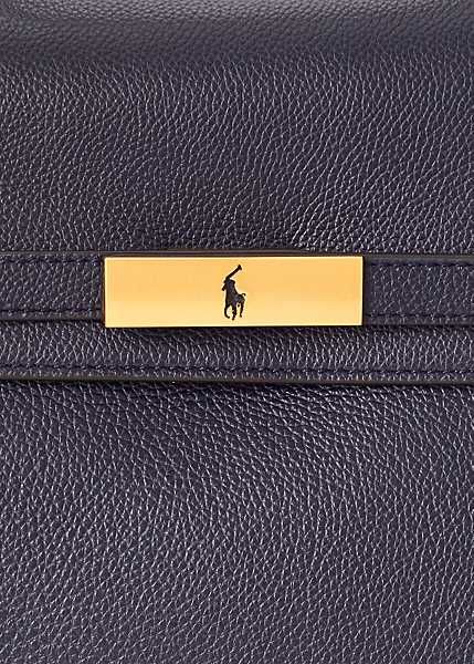 Сумка Polo ID Leather Satchel Polo Ralph Lauren Темно Синяя