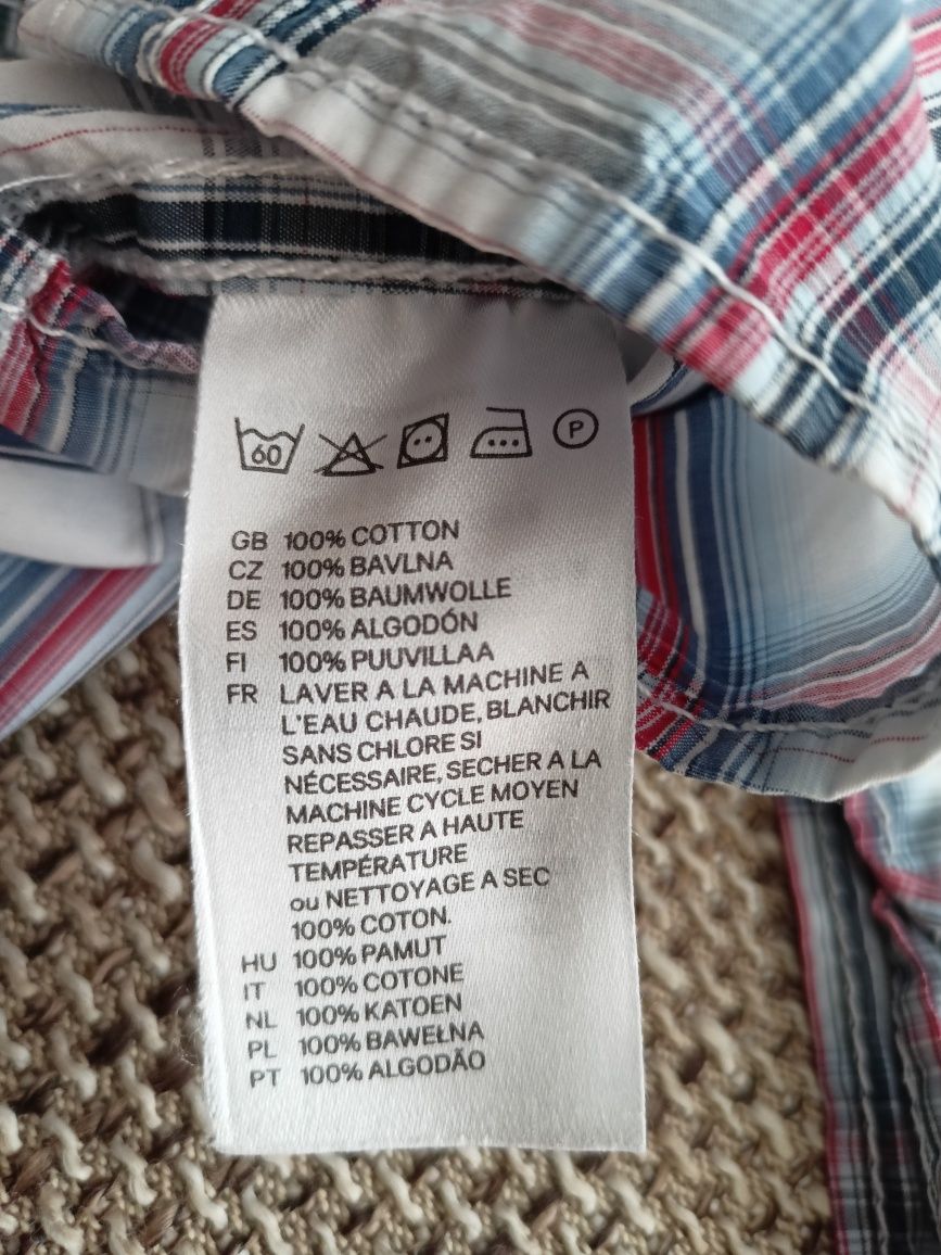 Koszula w kratę LOGG H&M rozm. 12-18 m. (80-86 cm)