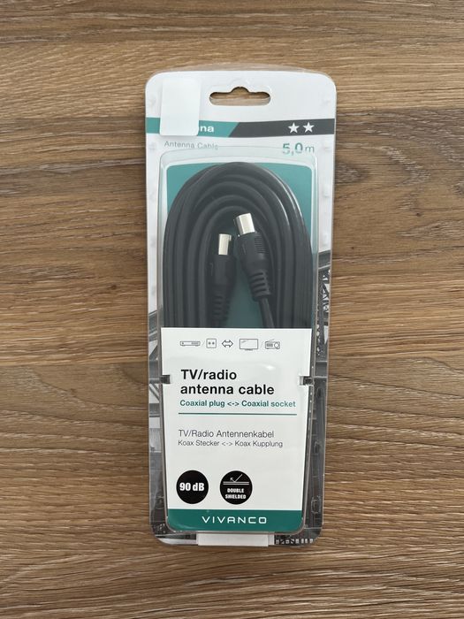 Kabel antenowy Vivanco 5 metrów nowy