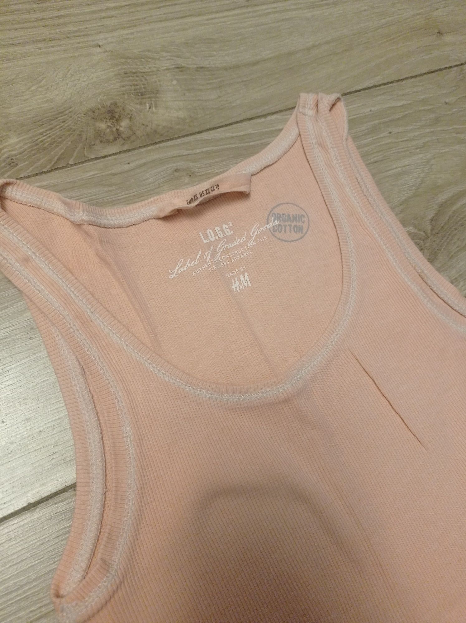 H&M r.XS top neonowy pomarańczowo różowy