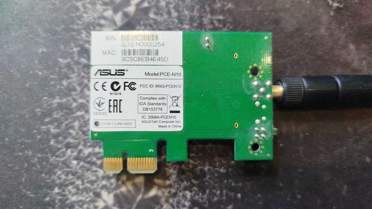 Мережевий адаптер (плата) ASUS PCE-N10 (без кріплення)