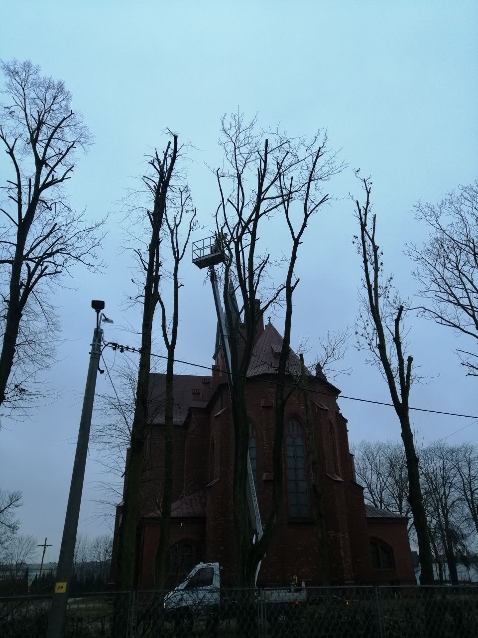 Wycinka podcinka drzew, usługi zwyżką, rębakiem ~mulczer