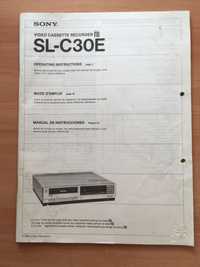 Manual utilizador gravador video Sony SL-30