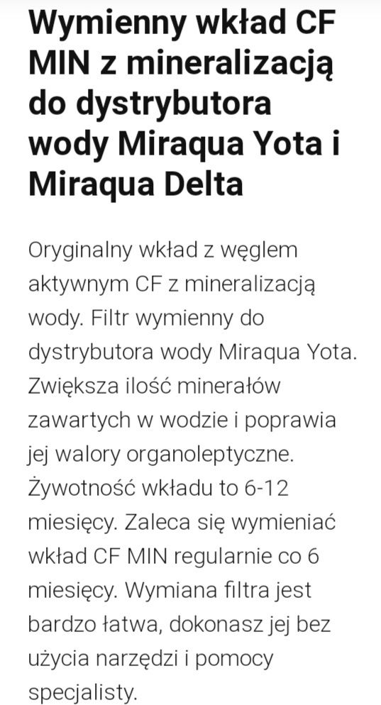 Opus miraqua yota filtr mineralizujący j. Nowy