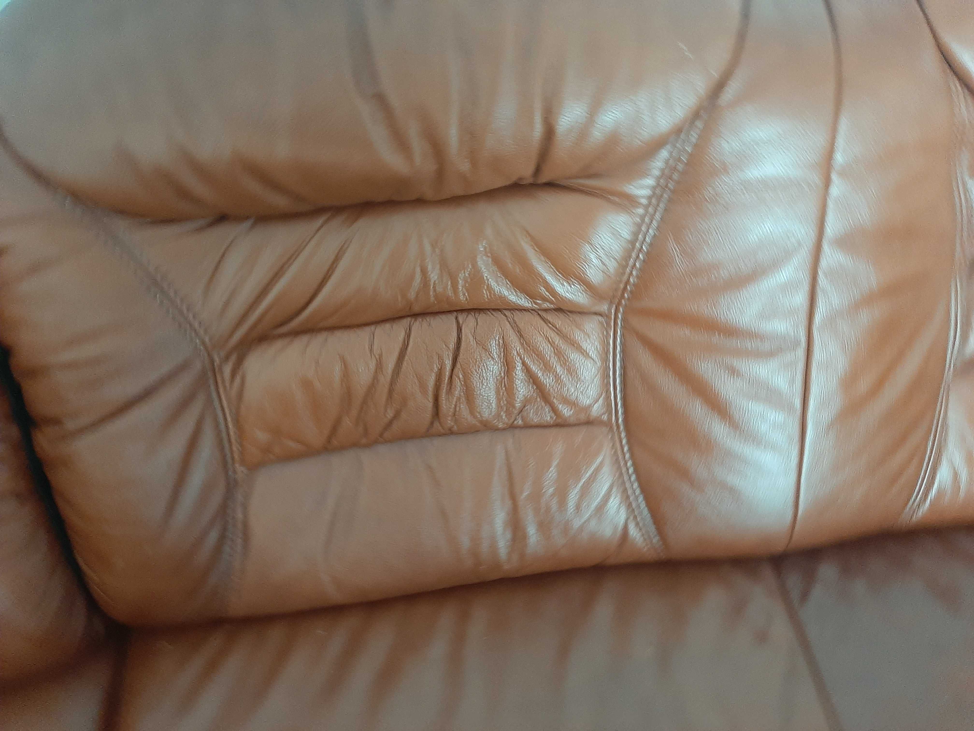 Sofa skórzana z funkcja spania