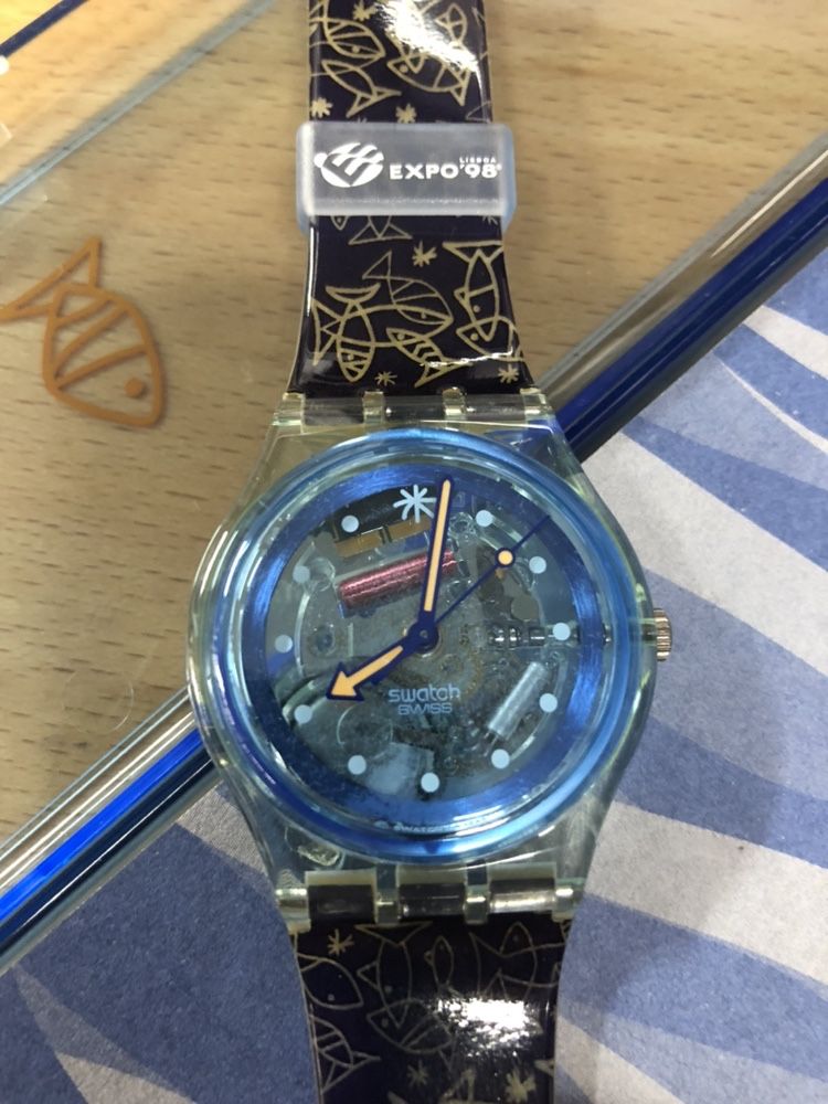 Expo 98 swatch com caixa impecavel .