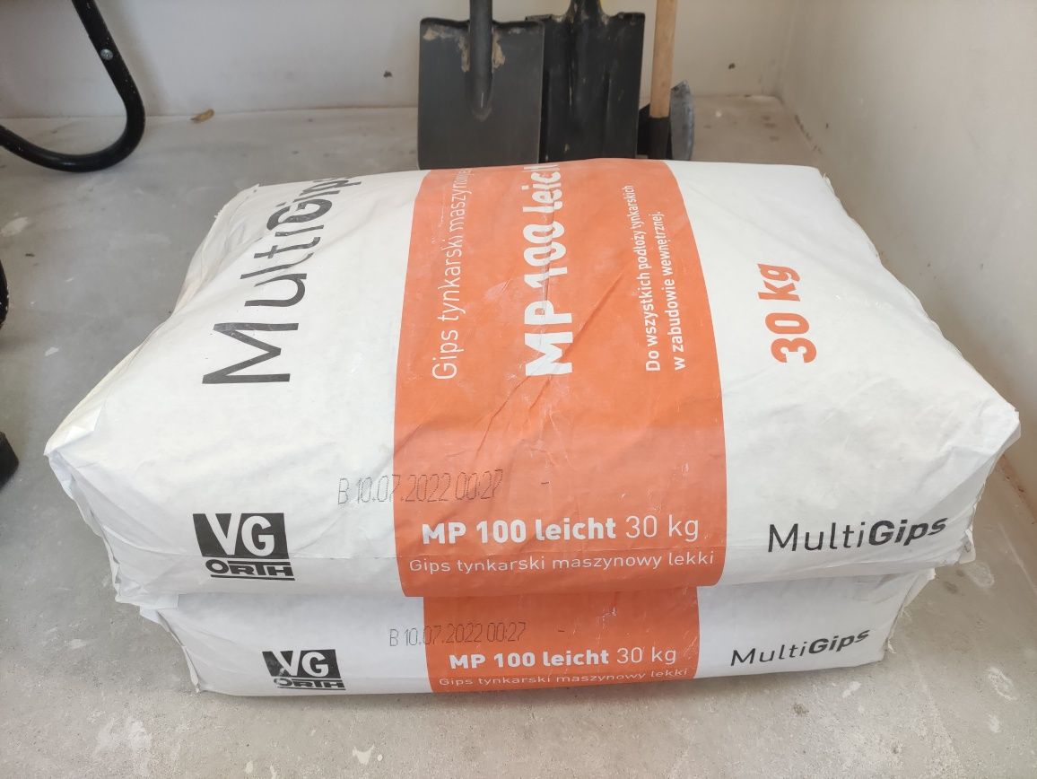 Gips Tynkarski Maszynowy Lekki MultiGips MP 100 Leicht 30 kg