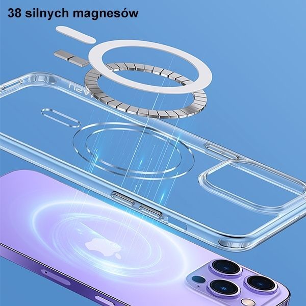 Usams Etui Ice Magnet Iphone 14 Plus / 15 Plus 6,7" Transparent