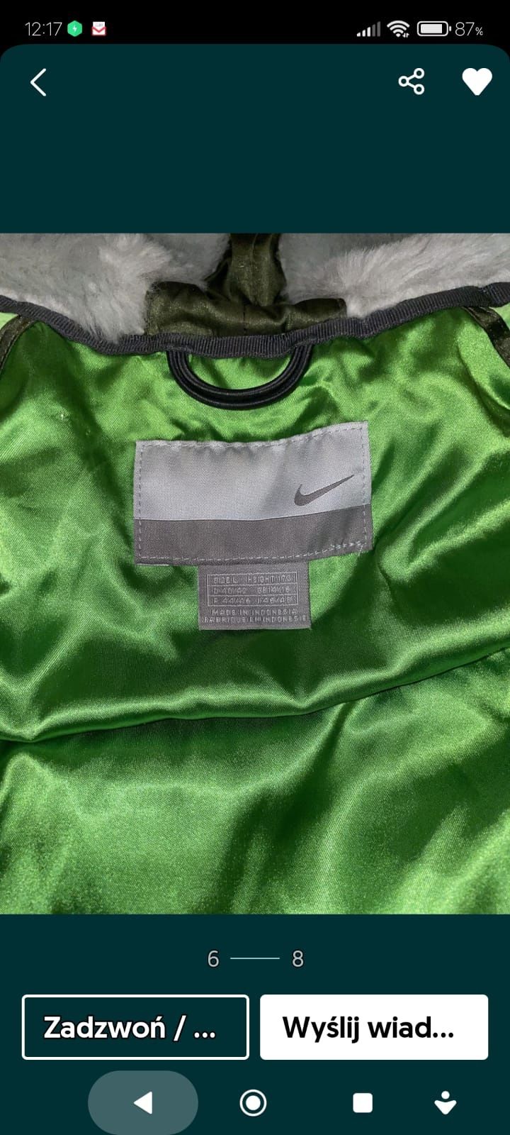 Nike kurtka bomberka N2B, styl Alpha, Flyers r.L st.B.D.