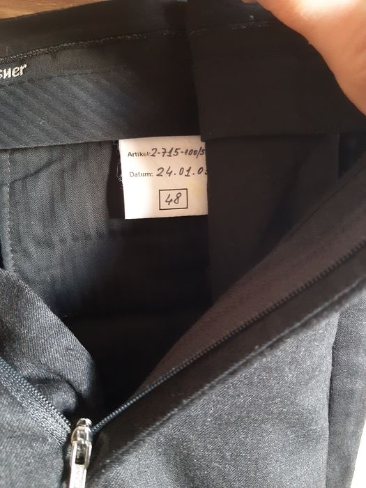 Spodnie eleganckie wełna M L męskie