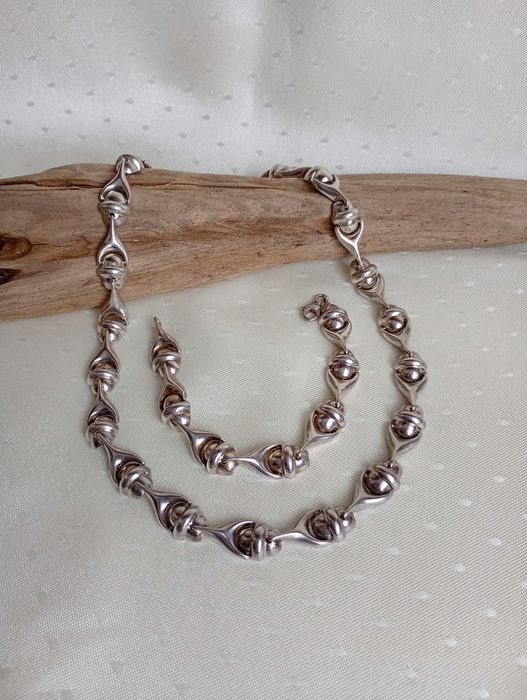 Komplet srebrny Naszyjnik i bransoletka