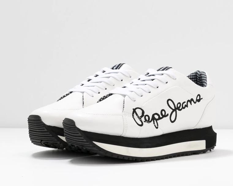 Pepe Jeans Sneakersy białe adidasy wyszywane LOGO - 41 / 26,6 cm