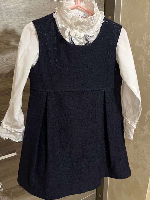 Нарядне плаття сукня для дівчинки 3 роки рубашка блуза біла 2 роки