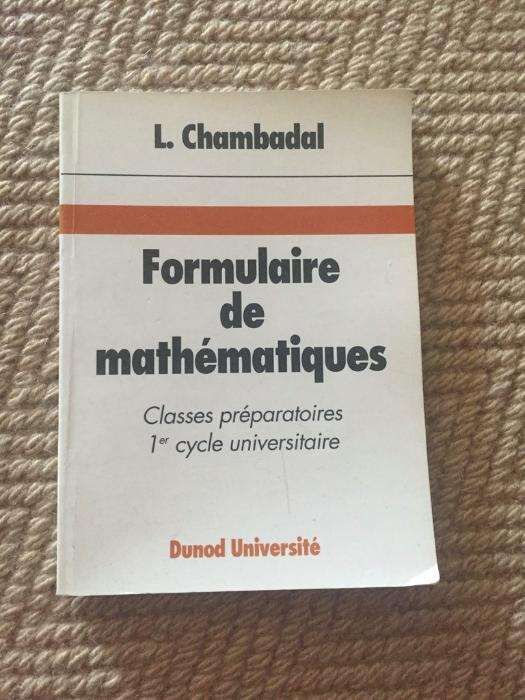 Formulário de matemática - L. Chambadal, Livro Engenharia