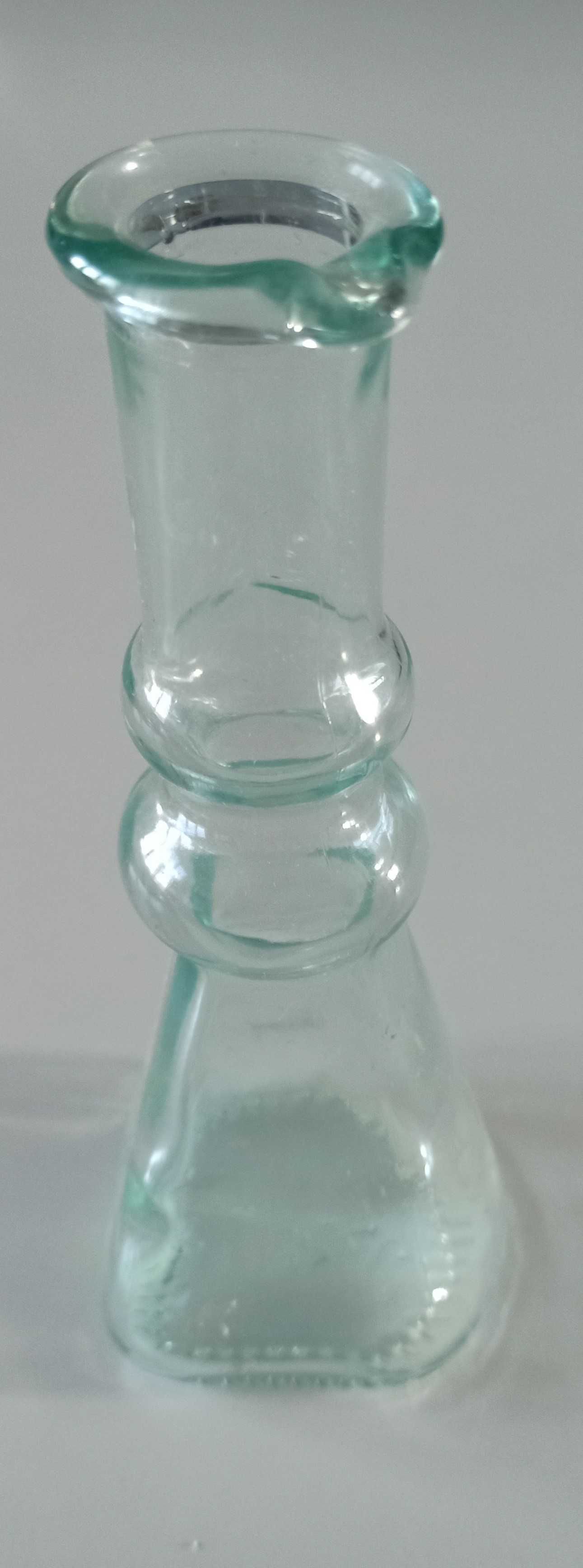 szklana wysoka menzurka probówka, fiolka apteczna 18 cm