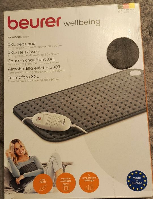Poduszka elektryczna grzewcza Beurer HK 123 XXL Cosy szara.