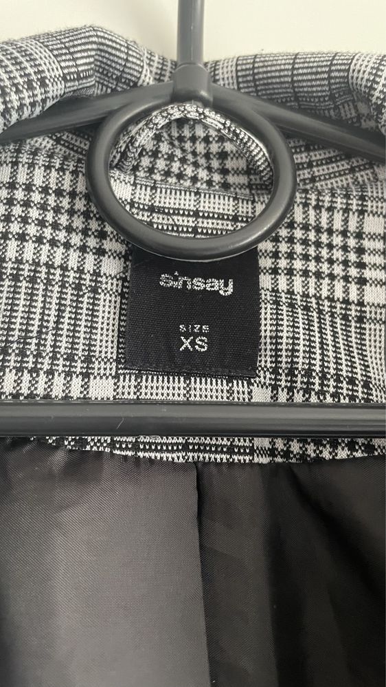 Sinsay marynarka szara w krate XS/34