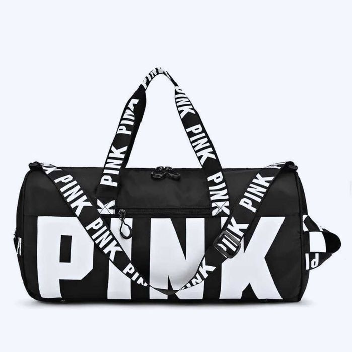 Сумка спортивна жіноча pink сумка для фітнесу чорна