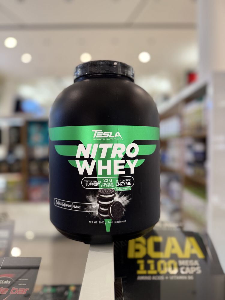 Koncentrat białka TESLA NITRO WHEY 2000g oreo wpc mięśnie RADOM