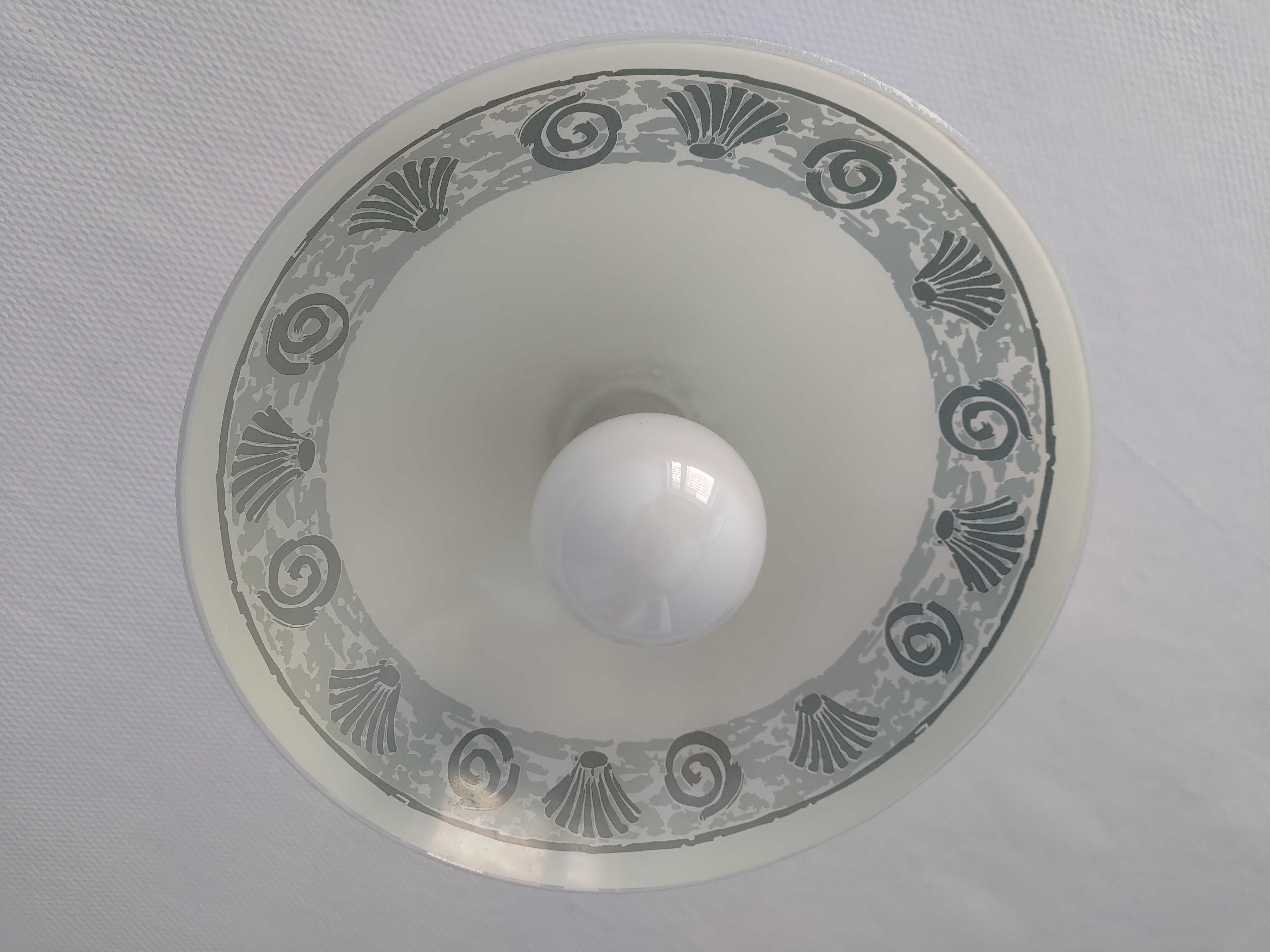 Lampa wisząca sufitowa biało-niebieska żyrandol