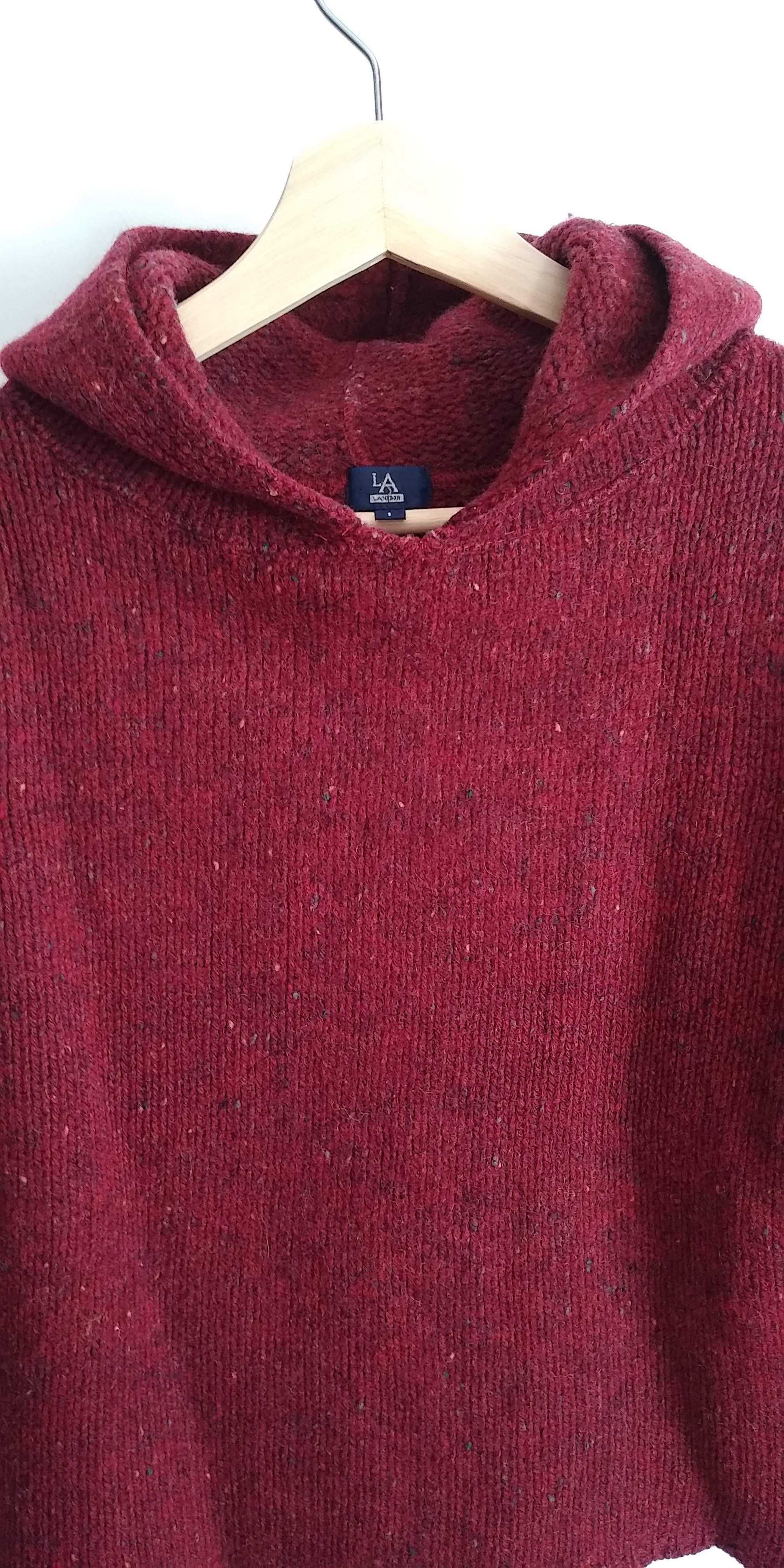 Camisola lã vermelha LANIDOR/WOOLMARK – tamanho 1 (S/M)