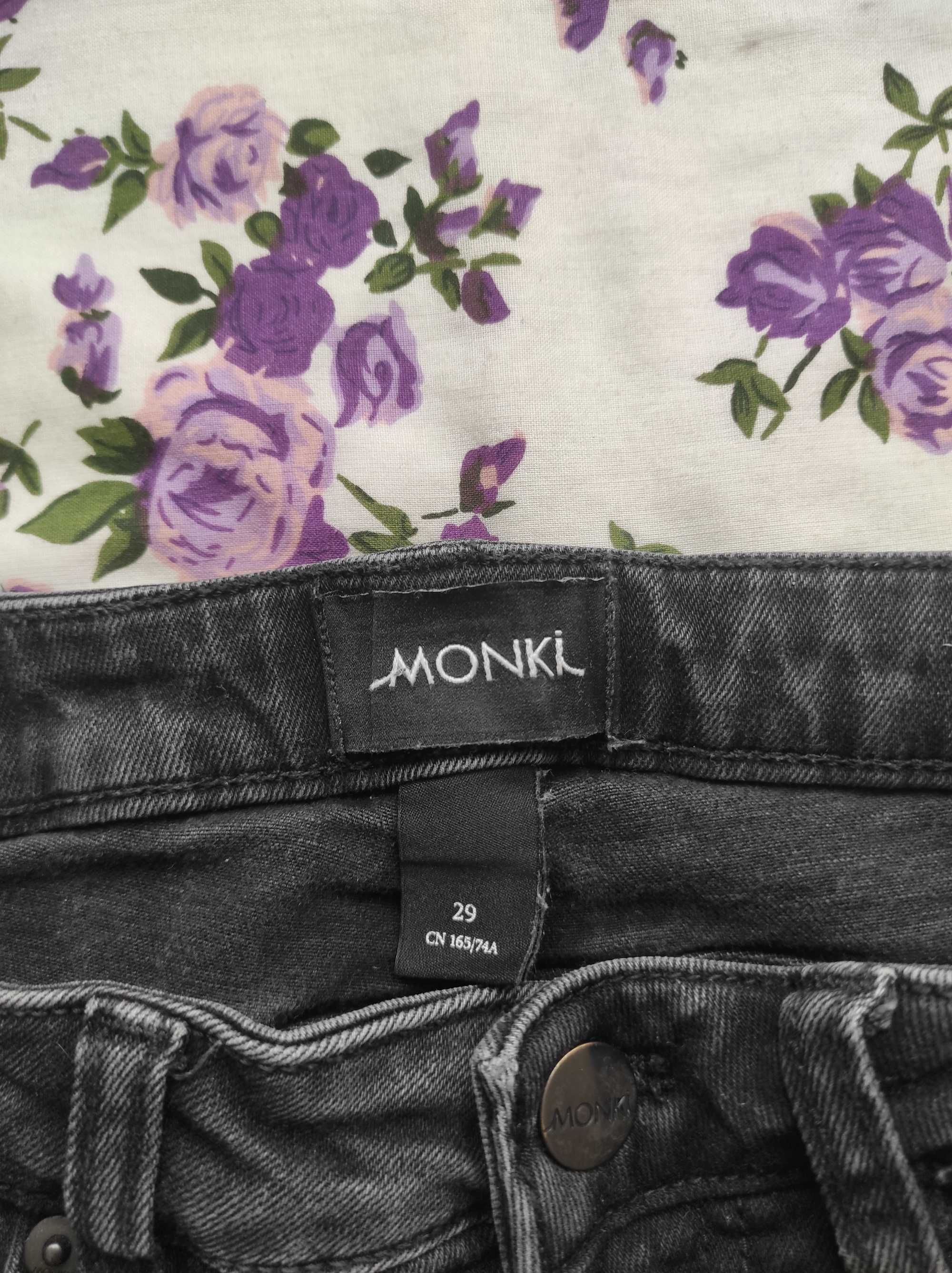 Czarne jeansy skinny Monki rozmiar 29