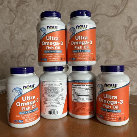 NOW Foods Ultra Omega 3 Fish Oil 500 EPA / 250 DHA 180шт