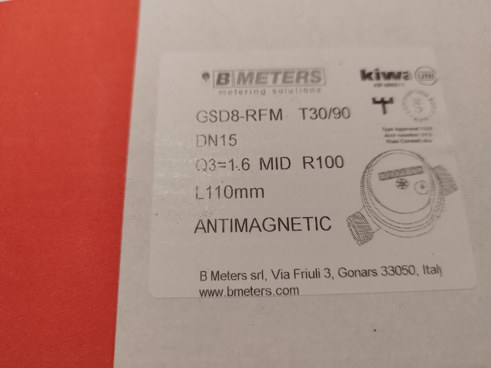BMETERS Wodomierz do Ciepłej Wody GSD8-RFM 1/2"