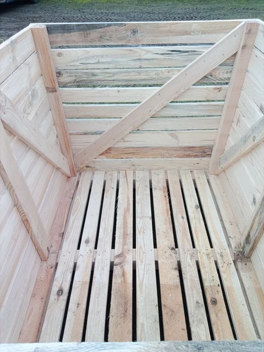 Skrzyniopalety 150x120x115 mocne solidne na skosach i grubych legarach