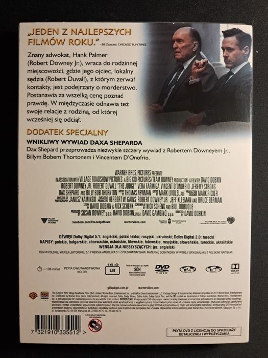 Sędzia | Robert Downey Jr. | DVD