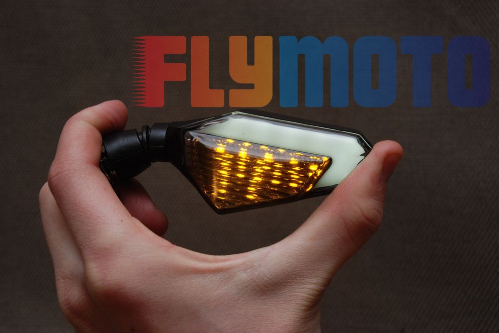 Мото поворотники LEDз габаритами стоп сигналом ДХО на мотоцикл габарит