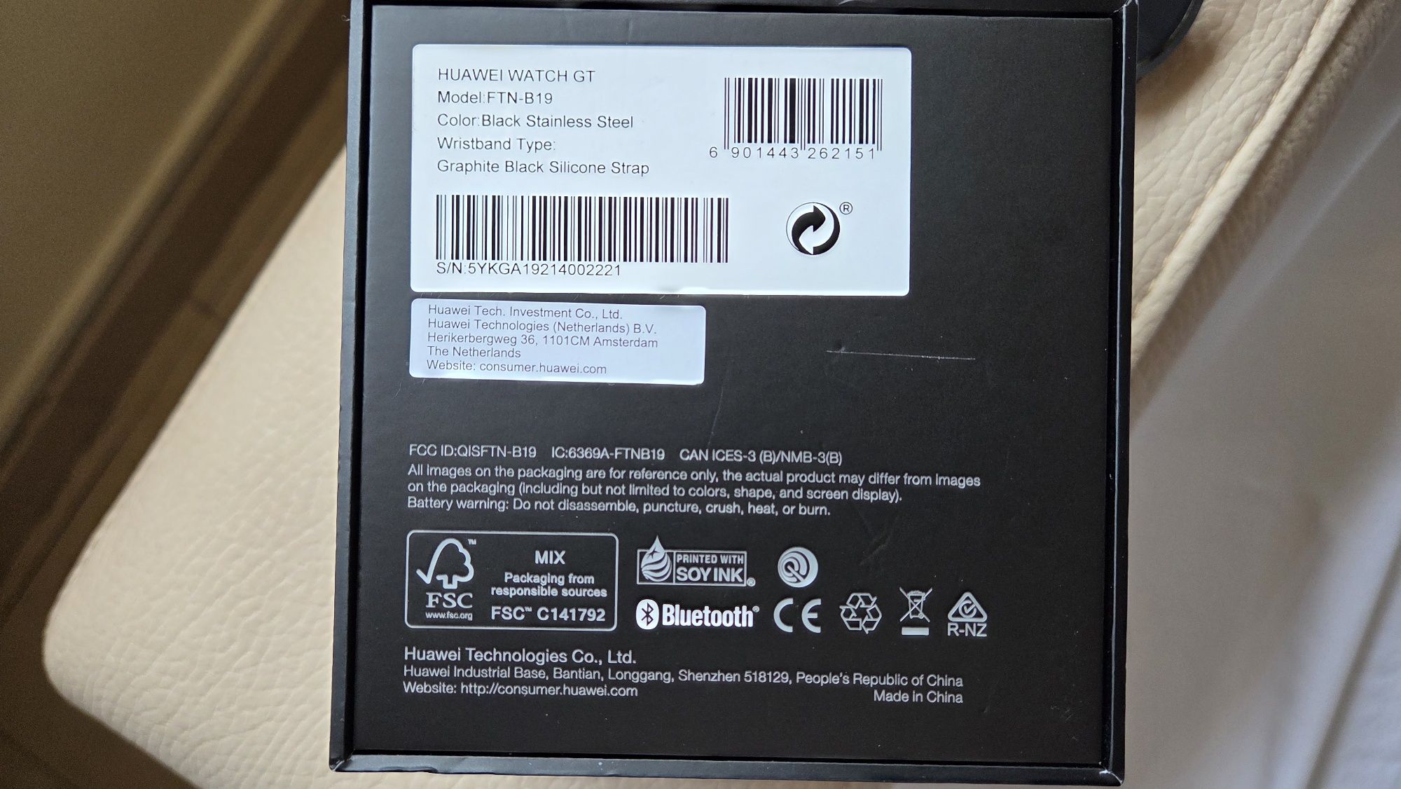 Huawei Watch GT em caixa