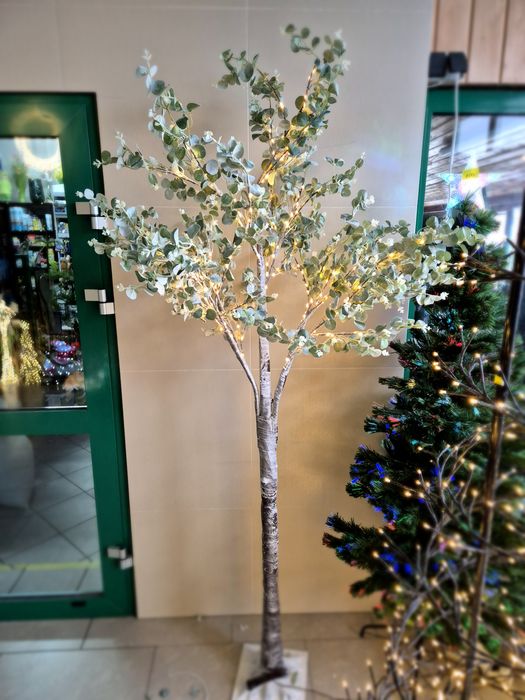 Drzewo zielone liście LED świąteczne z 210 cm