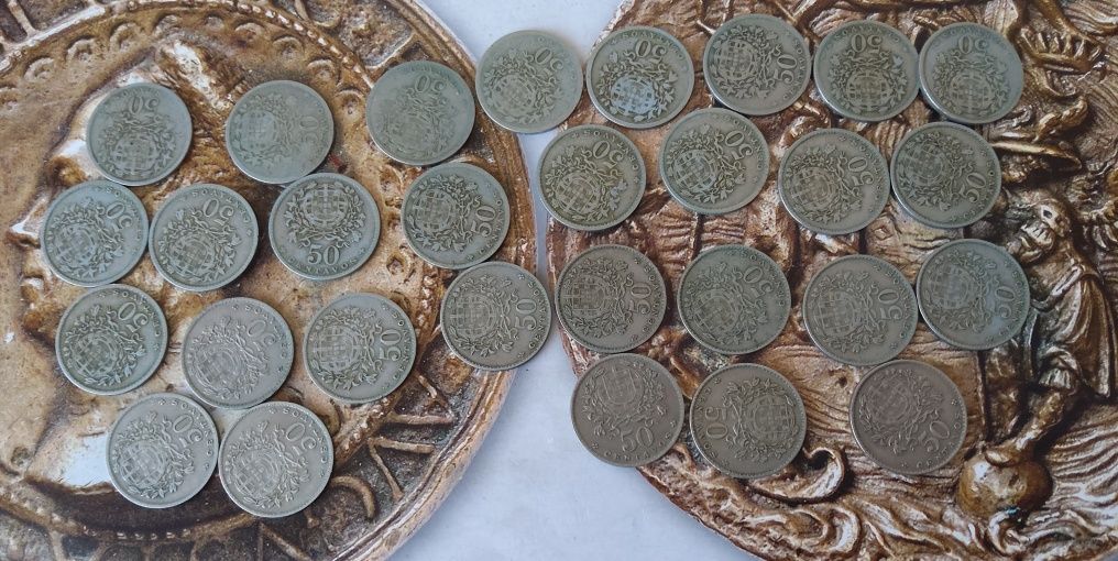 29525#República colecção complet moeda 50 centavos alpaca Inclui 35/38
