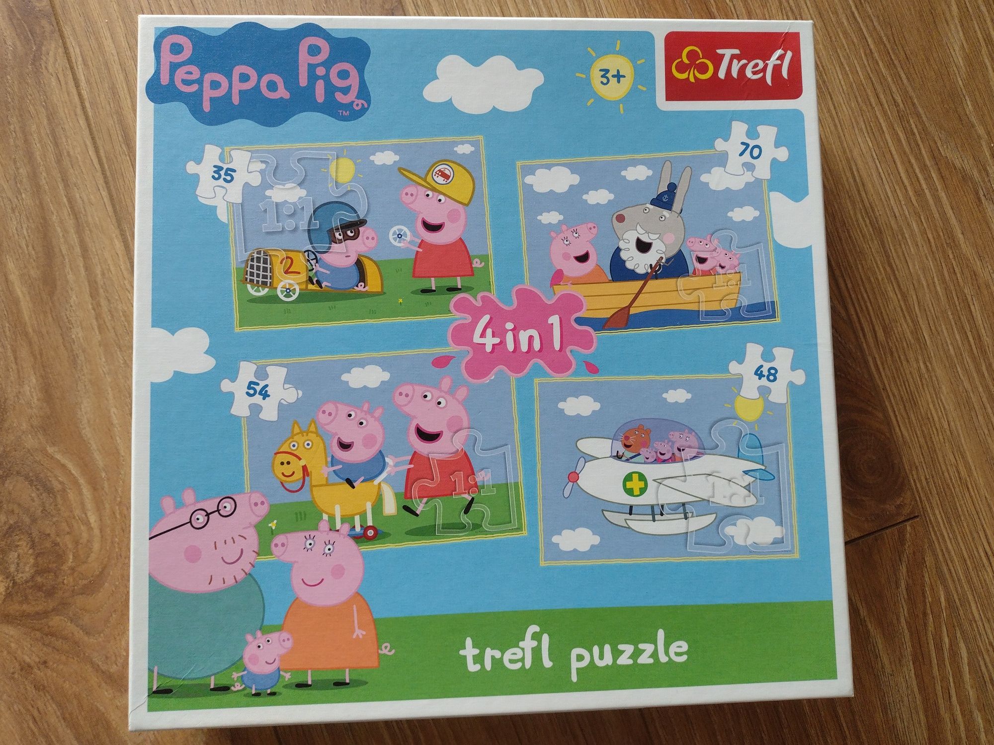 Puzzle 4w1 Świnka Peppa